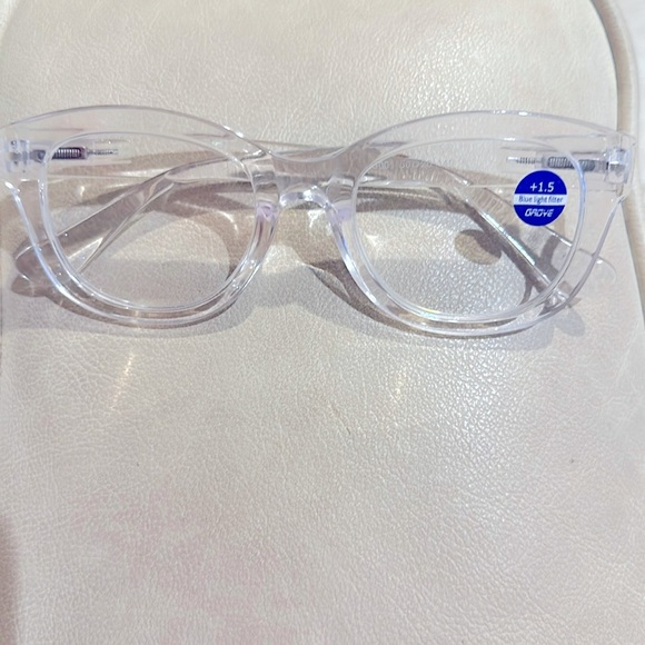 Reader Glasses wide Framed +1.50 Blue Light Filter - Picture 3 of 4